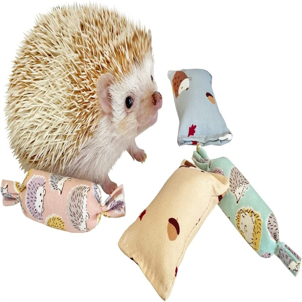 Handmade 4 Pcs Hedgehog Mini Pillows Small Animal Toys Habitat Decor Cage Accessories Hedgehog Supplies Photo Props Toy for Ferret ,Rabbit,Bird,Parrot,Mouse,Chinchilla, Rat,Gerbil,Dwarf . Animals & Pet Supplies > Pet Supplies > Small Animal Supplies > Small Animal Habitats & Cages KOL PET   