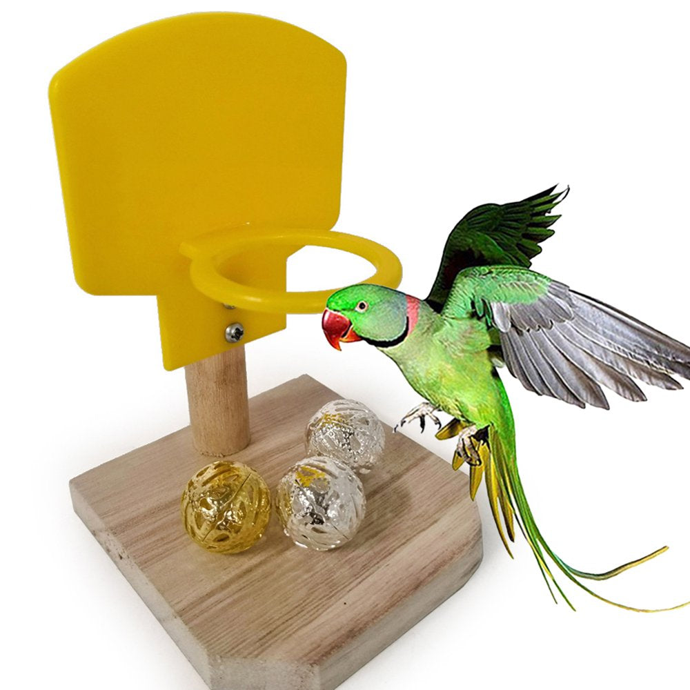 SPRING PARK Bird Toys, Bird Trick Tabletop Toys, Training Basketball Toys Sets, Parrot Chew Ball Foraing Toys, Education Play Gym Playground Activity Cage Foot Toys Animals & Pet Supplies > Pet Supplies > Bird Supplies > Bird Gyms & Playstands SPRING PARK   