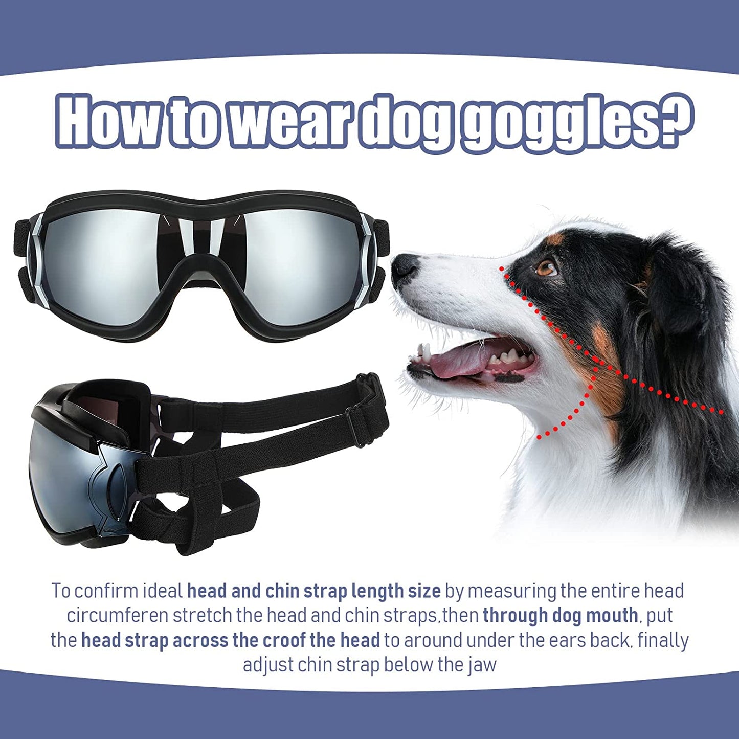 4 Pcs Dog Goggles Dog Sunglasses UV Protection Dog Glasses Windproof anti Fog Dust Dog Snow Goggles Pet Goggles with Adjustable Strap for Medium to Large Dogs Outdoor Travel Skiing, Black Animals & Pet Supplies > Pet Supplies > Dog Supplies > Dog Apparel Kingdder   