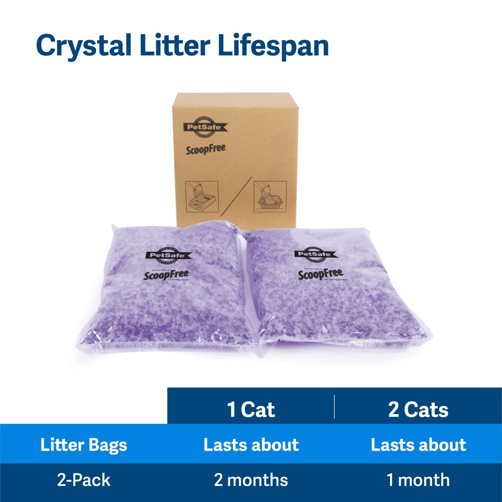 Petsafe Scoopfree Lavender Scented Crystal Cat Litter, Non-Clumping, 2 Pack Animals & Pet Supplies > Pet Supplies > Cat Supplies > Cat Litter Radio Systems Corporation   