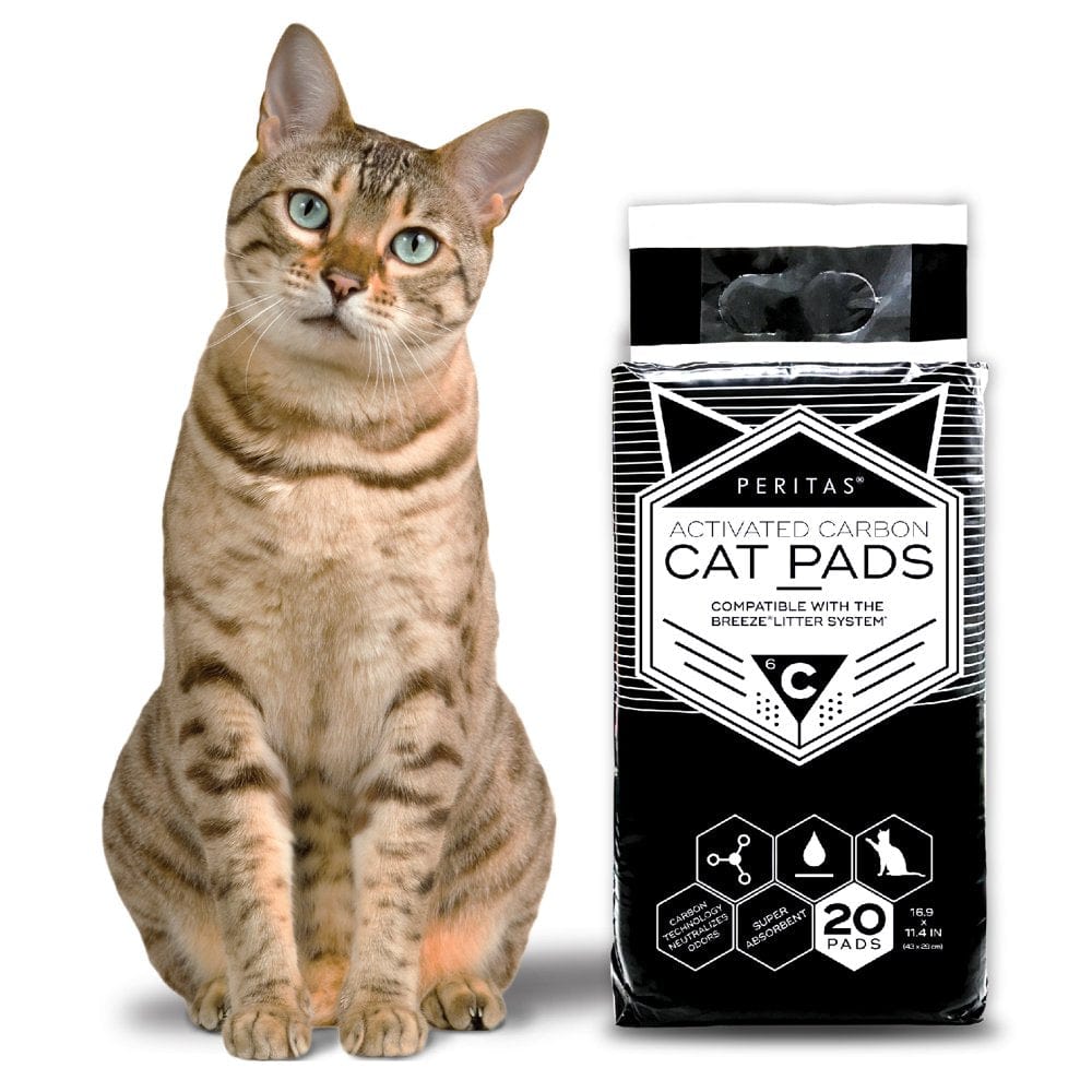 80Ct Peritas Cat Litter Pads | Generic Refill for Tidy Cat Breeze Litter Box Pads System | Cat Liner Pads for Litter Box | Activated Carbon for Breeze Cat Litter Pads | 16.9” X 11.4” Animals & Pet Supplies > Pet Supplies > Cat Supplies > Cat Litter Peritas   