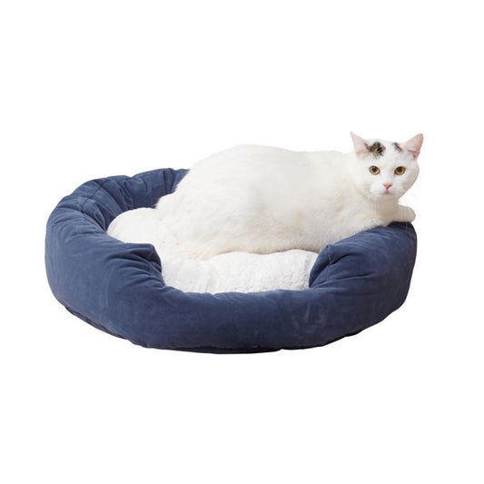 Donut Cat Bed, Denim, 24.00 X 24.00 X 8.00 Inches Animals & Pet Supplies > Pet Supplies > Cat Supplies > Cat Beds WIITULLY   