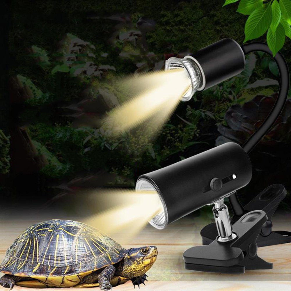 Porcelain Reptile Aquarium Heat Lamp Heating Light W/360 Degree Rotatable Clip Basking B for Aquarium Habitat Bird Turtle Switch Button Animals & Pet Supplies > Pet Supplies > Reptile & Amphibian Supplies > Reptile & Amphibian Habitat Heating & Lighting FITYLE   