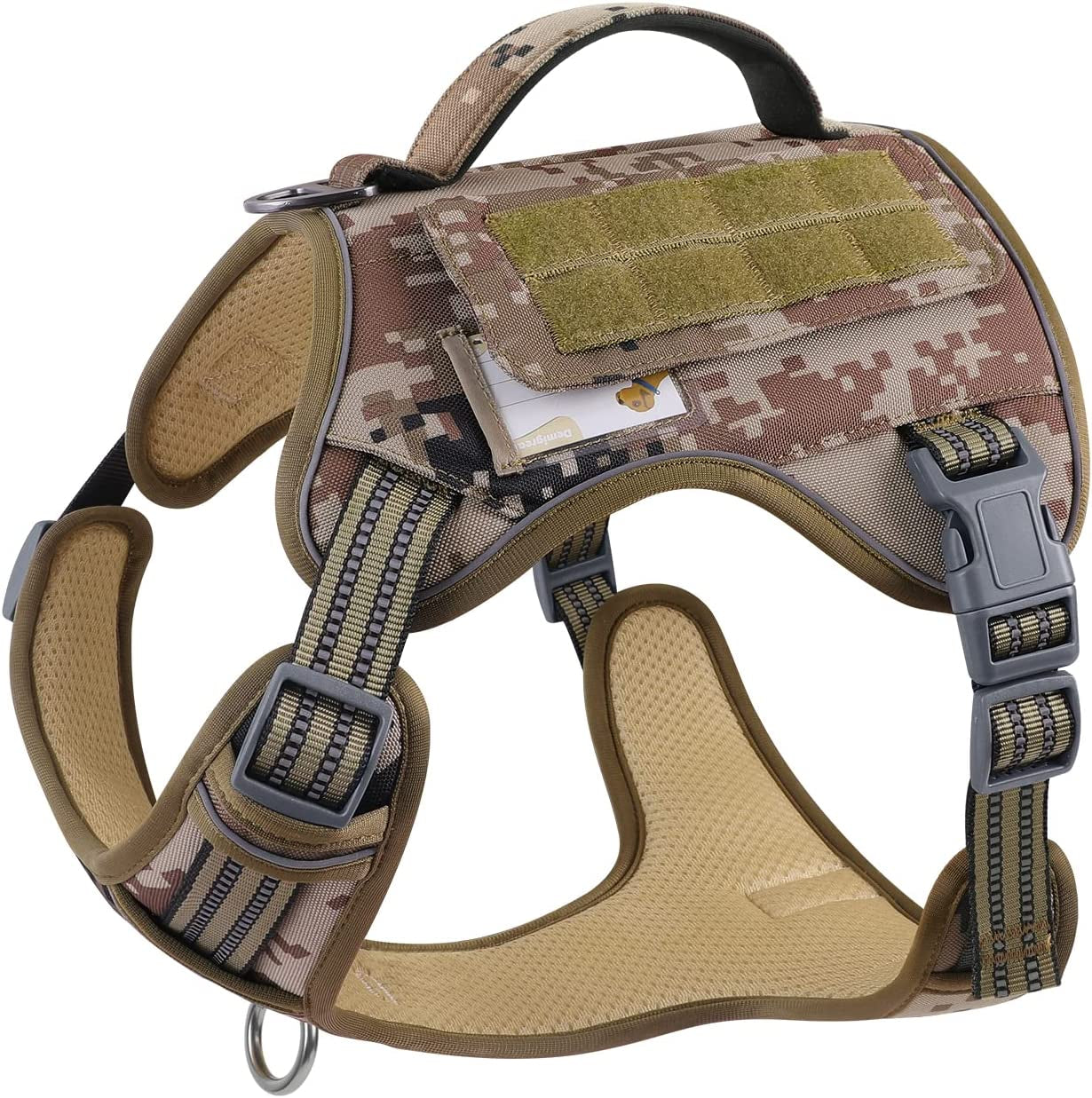 Demigreat Tactical Dog Harness for Large Dogs No Pull,Military Service Dog Harness , Fit Smart Reflective Pet Walking Harness for Training, Adjustable Dog Vest Harness with Handle Animals & Pet Supplies > Pet Supplies > Dog Supplies > Dog Apparel Demigreat YellowCamouflage Large (Pack of 1) 