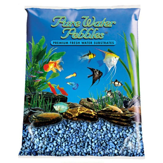 Pure Water Pebbles Aquarium Gravel - Neon Blue 25 Lbs (3.1-6.3 Mm Grain), Blue Animals & Pet Supplies > Pet Supplies > Fish Supplies > Aquarium Gravel & Substrates Pure Water Pebbles   