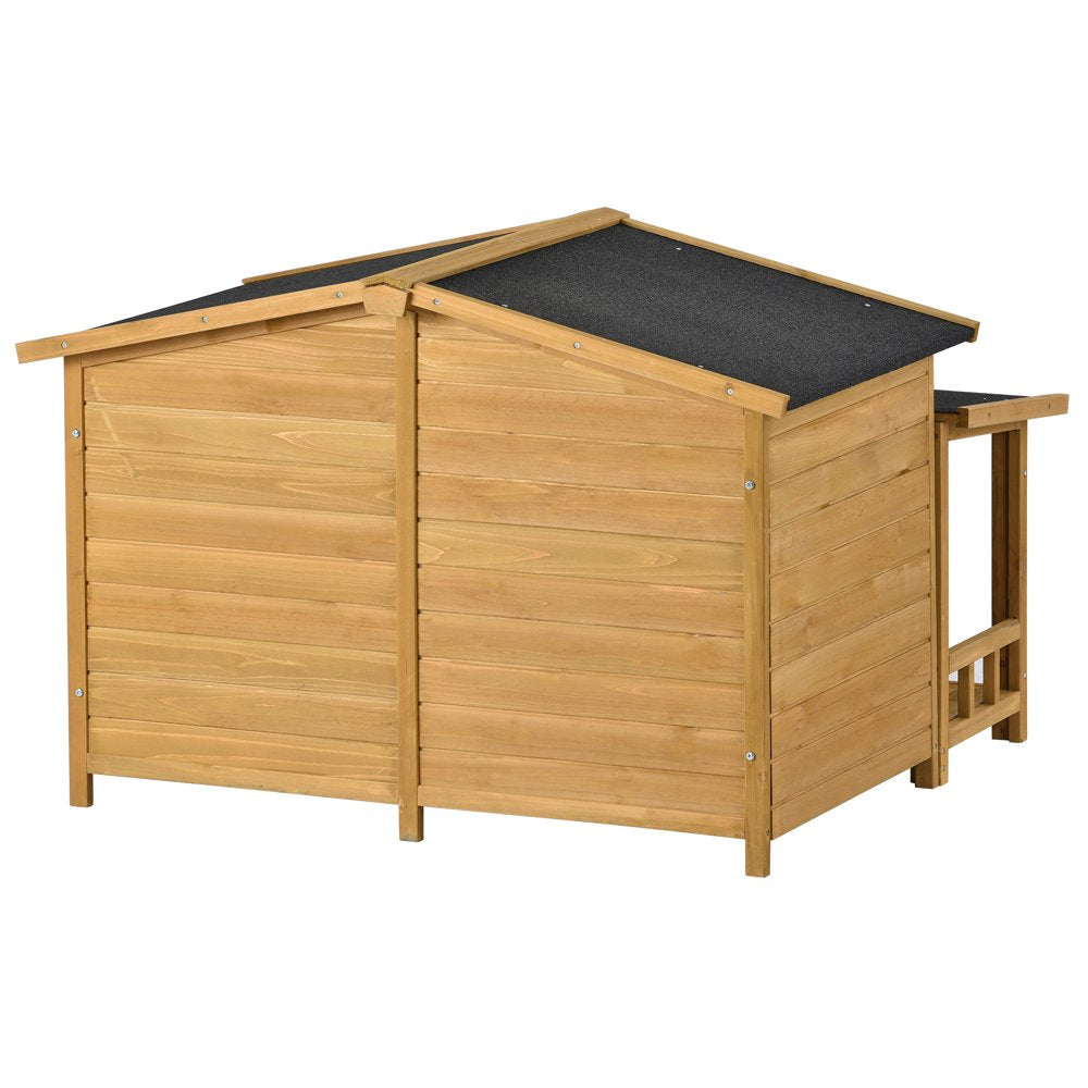 Mrdoggy Large Dog House, Outdoor Wood Puppy House with Porch, for Dogs up to 100 Lbs Animals & Pet Supplies > Pet Supplies > Dog Supplies > Dog Houses Mrdoggy   