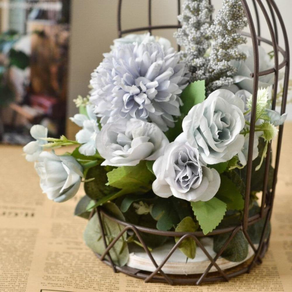 CUTELOVE Retro Nordic Style Birdcage Hanging Flower Stand Shelf Iron Balcony Bird Cage Animals & Pet Supplies > Pet Supplies > Bird Supplies > Bird Cages & Stands Serria   