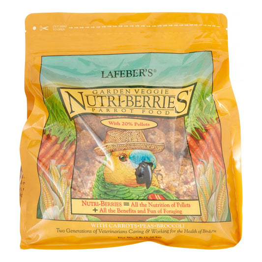 Lafeber Nutri-Berries Garden Veggie Parrot Bird Food, 3 Lb