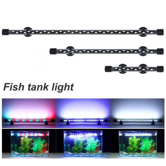 HEVIRGO Aquarium Light Fish Tank Underwater Lamp, 3 Color Light Effect LED Compact Aquariums Lighting Decoration Animals & Pet Supplies > Pet Supplies > Fish Supplies > Aquarium Lighting HEVIRGO 7" Blue 