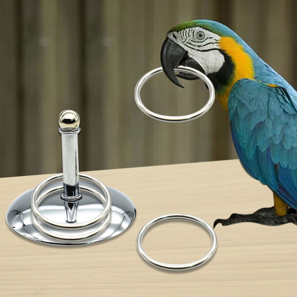 Bird Toys Bird Trick Tabletop Toys Training Basketball Stacking Ring Toys Sets Parrot Chew Ball Foraging Toys Play Gym Playground Activity Cage Foot Toys for Birds Parrots Conures Budgies Animals & Pet Supplies > Pet Supplies > Bird Supplies > Bird Gyms & Playstands Lacyie   