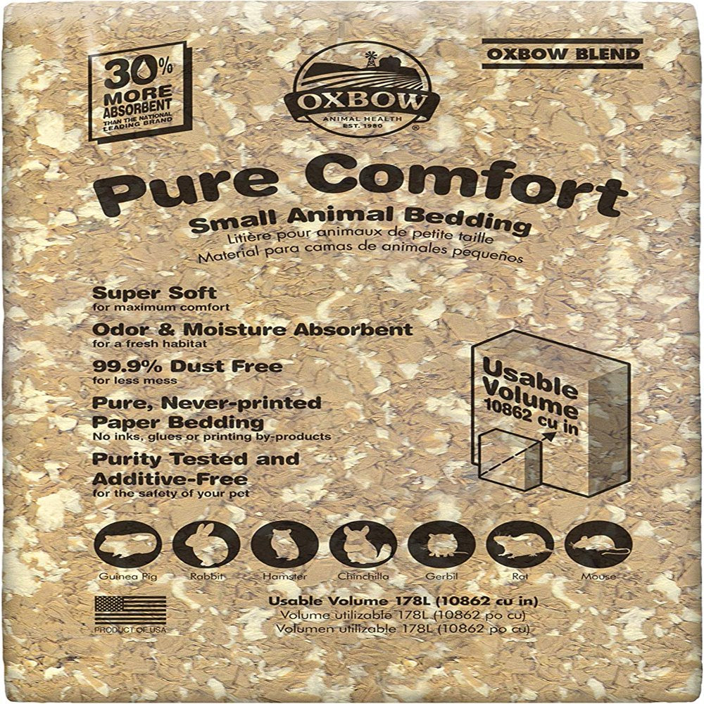 Oxbow Pure Comfort Small Animal Bedding - Odor & Moisture Absorbent, Dust-Free Bedding for Small Animals, Blend, 178 Liter Bag Animals & Pet Supplies > Pet Supplies > Small Animal Supplies > Small Animal Food '- XMGHTU -   