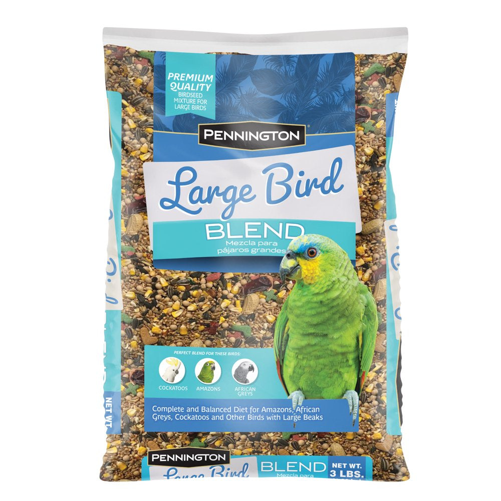 Pennington Large Bird Blend Bird Food for Cockatoos; 3 Lb. Bag Animals & Pet Supplies > Pet Supplies > Bird Supplies > Bird Food D & D Commodities   