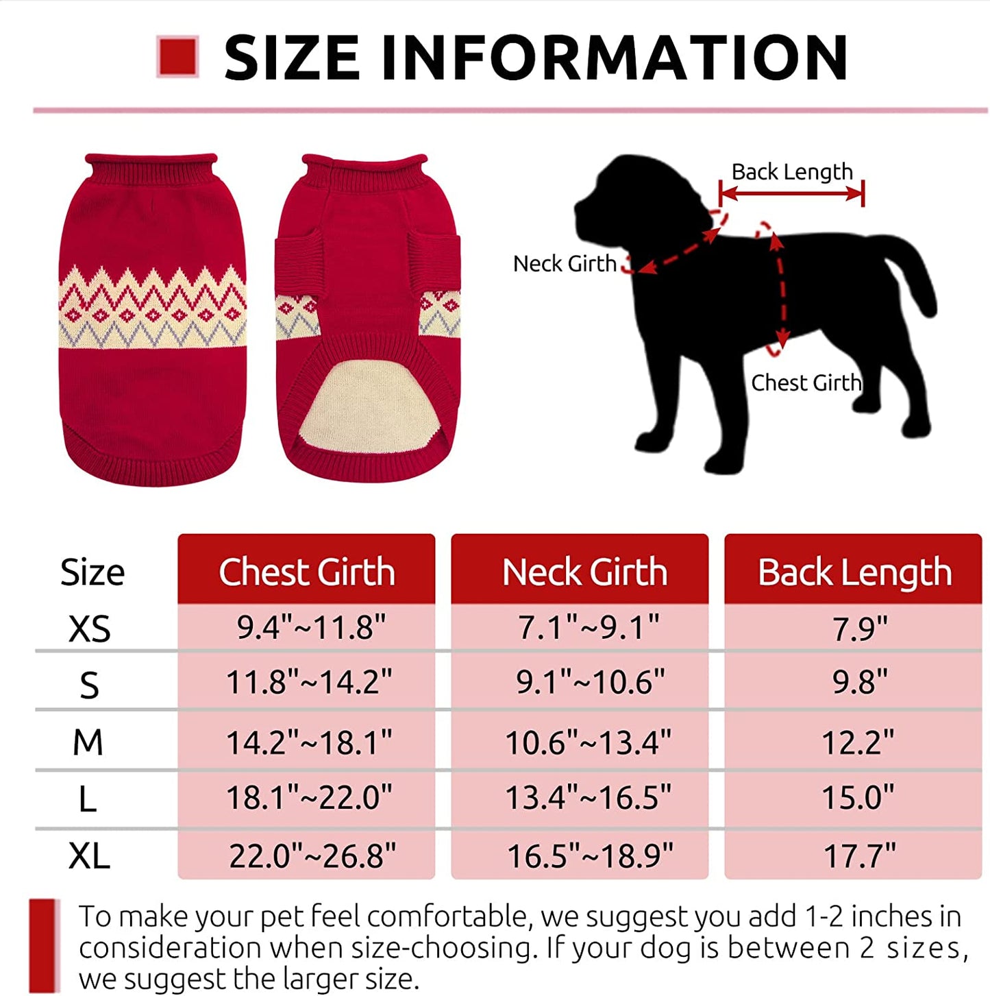 Queenmore Warm Dog Sweater, Soft Pet Knitwear, Knitted Pullover, Vlentines Day Gifts Winter Pet Clothes for Small Medium Dogs Cats Animals & Pet Supplies > Pet Supplies > Dog Supplies > Dog Apparel Queenmore   