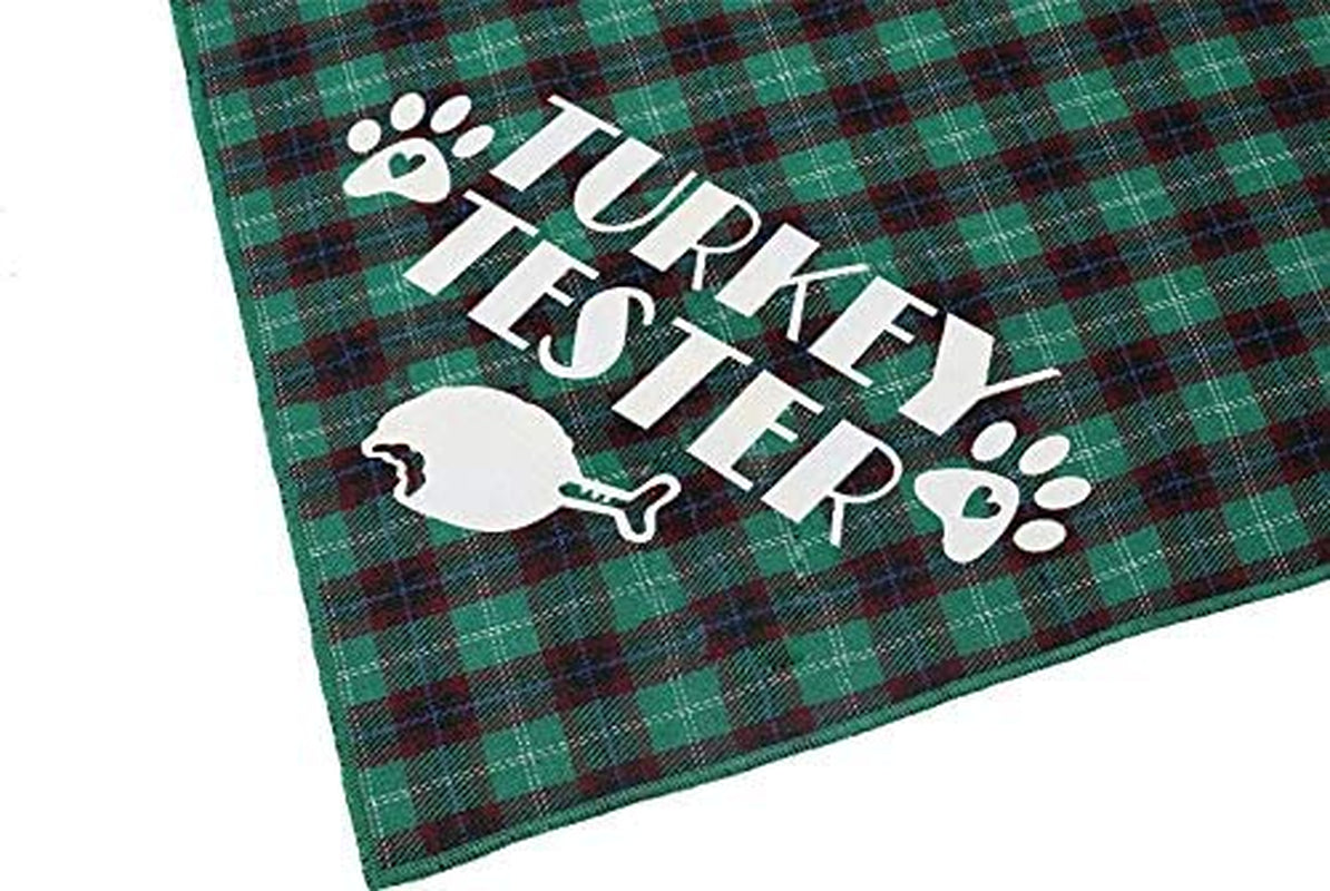 Pawskido Thanksgiving Bandana for Small Medium Dogs, Turkey Taster Green Pet Scarf Animals & Pet Supplies > Pet Supplies > Dog Supplies > Dog Apparel Pawskido   