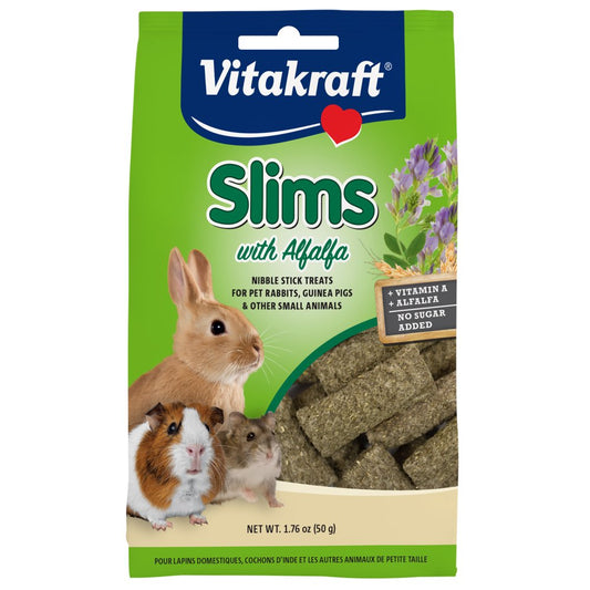 Vitakraft Slims Small Animal Treats - Alfalfa Hay - Crispy Nibble Stick Treat Animals & Pet Supplies > Pet Supplies > Small Animal Supplies > Small Animal Treats Vitakraft Sun Seed   