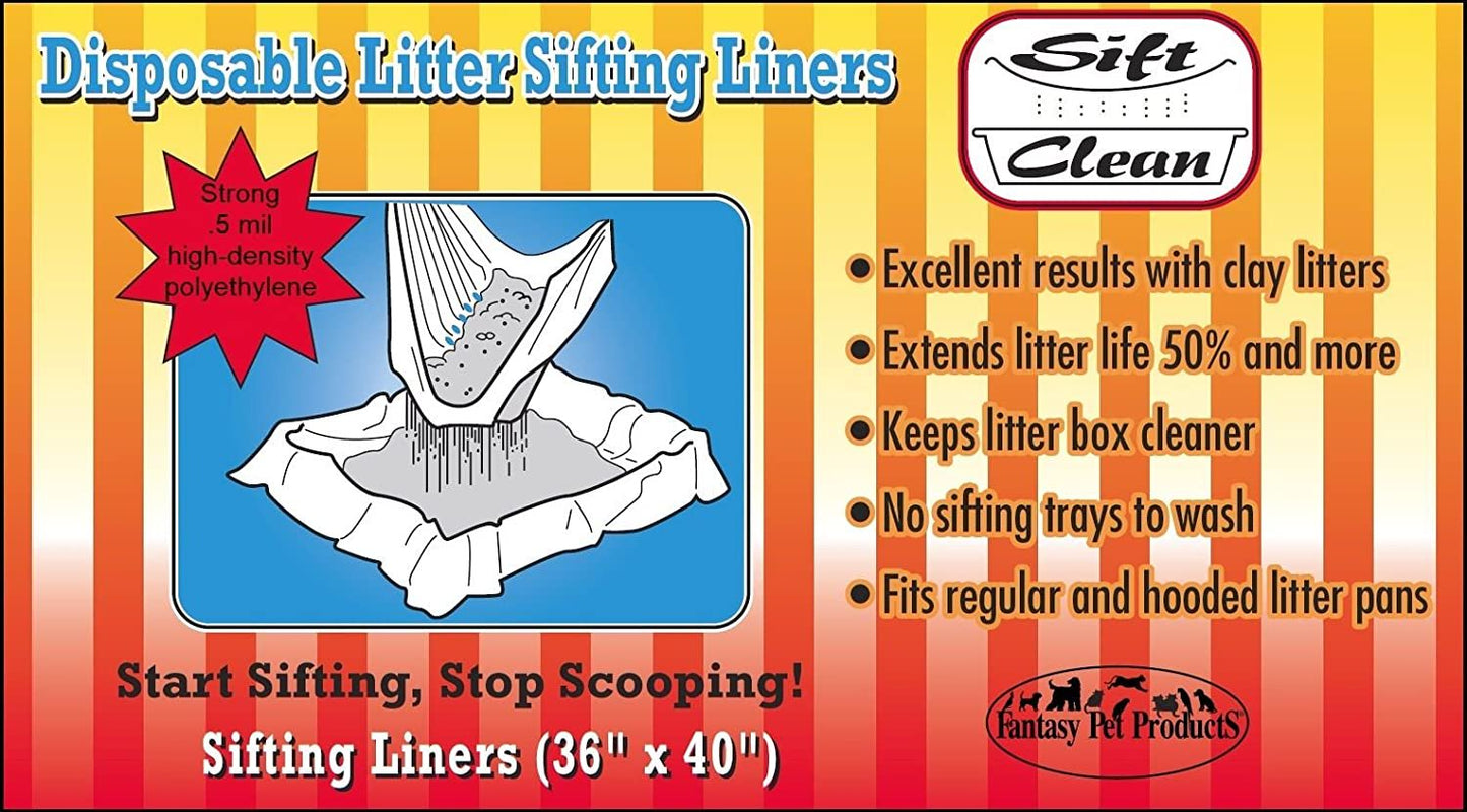 Sift Clean Cat Pan Disposable Sifting Litter Box Liners Animals & Pet Supplies > Pet Supplies > Cat Supplies > Cat Litter Box Liners Sift Clean   