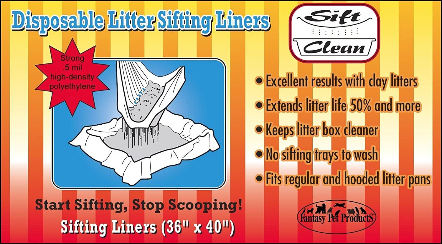 Sift Clean Cat Pan Disposable Sifting Litter Box Liners Animals & Pet Supplies > Pet Supplies > Cat Supplies > Cat Litter Box Liners Sift Clean   