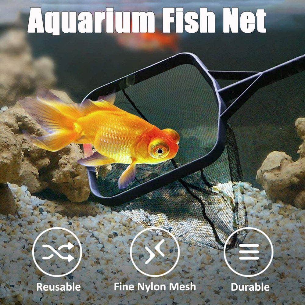 Taihexin 2 Pcs Aquariums Fish Net for Tank, Fish Tank Cleaning Net with Cleaning Brush, Nylon Long Handle Fish Tank Net Animals & Pet Supplies > Pet Supplies > Fish Supplies > Aquarium Fish Nets TAIHEXIN   