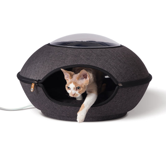 K&H Thermo Pod Pet Cat Bed, Gray Animals & Pet Supplies > Pet Supplies > Cat Supplies > Cat Beds Central Garden and Pet   