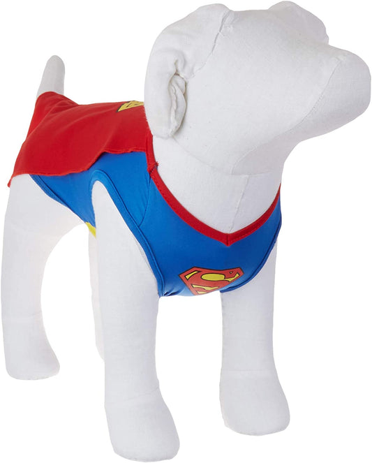 DC Comics Superman Dog Costume, Small (S) | Superhero Costume for Dogs | Red and Blue Dog Halloween Costumes for Small Dogs with Superman Cape | See Sizing Chart for Details