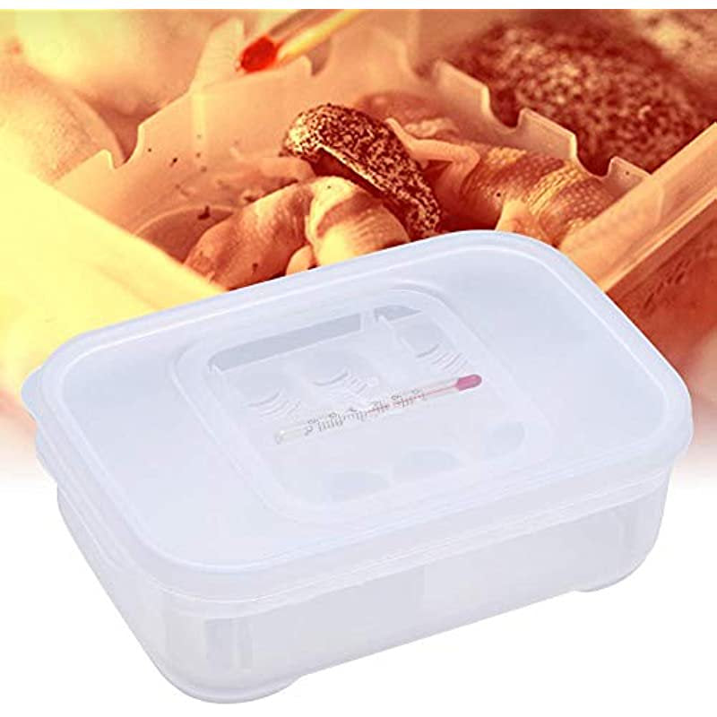 Reptile Egg Breeding Hatchery Box Transparent Plastic Amphibian Hatching Box Case Tray Breeding Incubator Hatching Tray for Snake Lizards Reptiles with Thermometer Animals & Pet Supplies > Pet Supplies > Reptile & Amphibian Supplies > Reptile & Amphibian Substrates Invento   