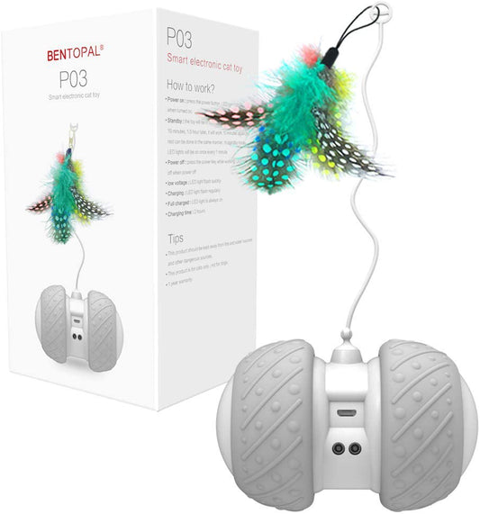 BENTOPAL Automatic Cat Toys Interactive Cat Feather Toys, Pet Exercisetoys, Electric Cat Toys for Indoor Cats/Kitten with Feather, 2020 Upgrade Animals & Pet Supplies > Pet Supplies > Cat Supplies > Cat Toys BENTOPAL   