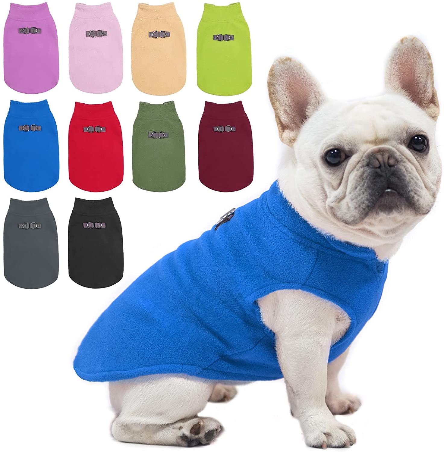 BEAUTYZOO Dog Fleece Vest Sweater Winter Jacket for Small and Medium Dogs with D-Ring Leash Cold Weather Coat Hoodie for XS S M Dogs Boy or Girls Animals & Pet Supplies > Pet Supplies > Dog Supplies > Dog Apparel BEAUTYZOO NAVY BLUE X-Small 