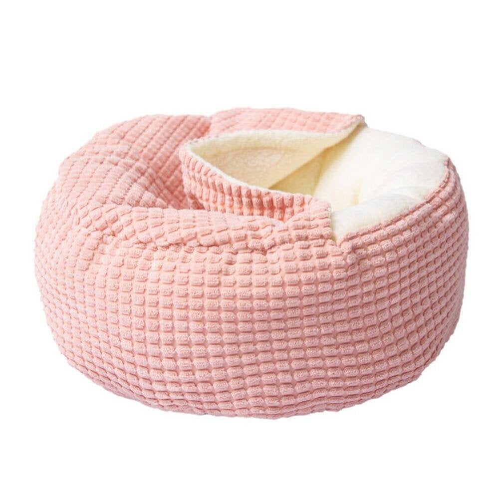 Luxury Cat Pet Bed Cozy Dirt Resistant Autumn Winter Warm Home Travel Pet Dogs Cats Beds for Small Medium Sized Dogs Animals & Pet Supplies > Pet Supplies > Cat Supplies > Cat Beds Merotable 40CM*40CM Pink 