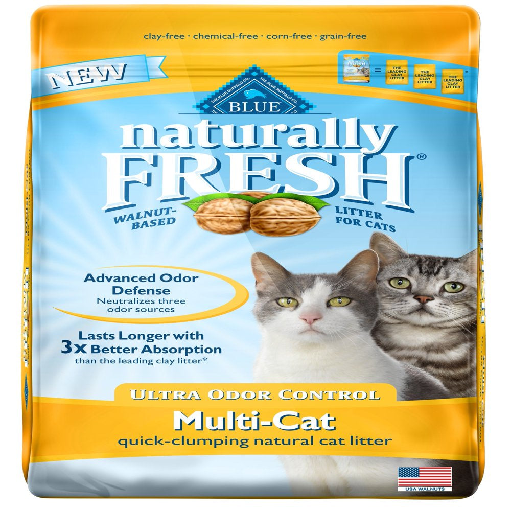 Naturally Fresh Walnut-Based Ultra-Smell Control Multi-Cat Quick-Clumping Cat Litter 26 Lb. Bag Animals & Pet Supplies > Pet Supplies > Cat Supplies > Cat Litter Blue Buffalo   