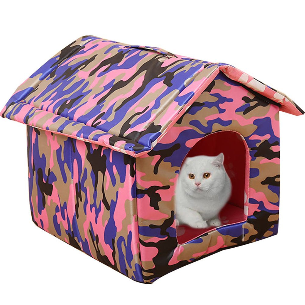 Powstro Waterproof Cat House Dog House Outdoor Rainproof Dog House Cat House Pet Supplies Animals & Pet Supplies > Pet Supplies > Dog Supplies > Dog Houses Powstro Camouflage Red  