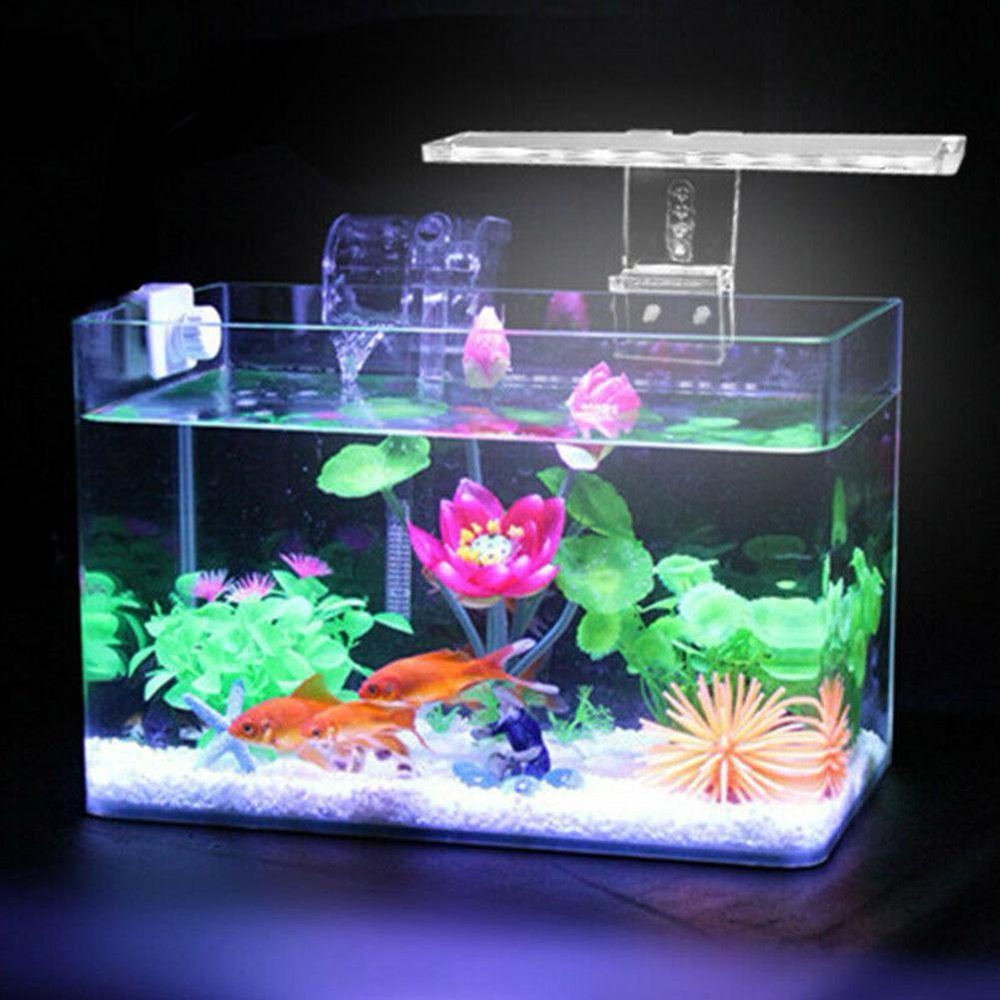 Clear Acrylic LED Aquarium Fish Tanks Lamp Plant Light Bracket Decor Light X3H8 Animals & Pet Supplies > Pet Supplies > Fish Supplies > Aquarium Lighting KITPIPI   