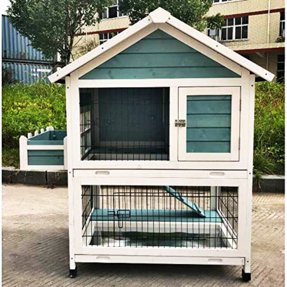 Garden Window Wooden Rabbit Hutch Bunny Cage Guinea Pig House Ferret Chinchilla Small Animal Habitat Animals & Pet Supplies > Pet Supplies > Small Animal Supplies > Small Animal Habitats & Cages Seny   