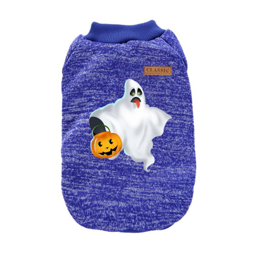 Topumt Pet Clothes the Halloween Cat Dog Sweater, Dog Sweatshirt, Dog Apparel, Pet Sweatshirt Animals & Pet Supplies > Pet Supplies > Cat Supplies > Cat Apparel Topumt M Dark Blue 