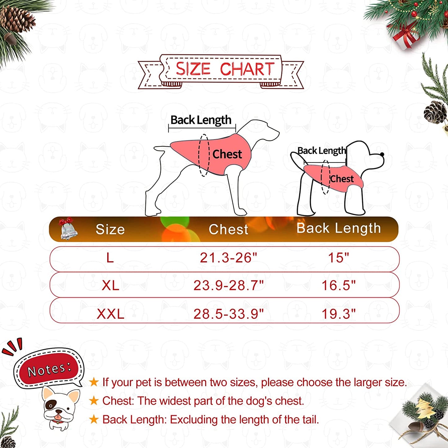 Christmas Dog Sweater Clothes, Red Reindeer Christmas Dog Jacket, Dog Winter Warm Coat, Reversible Dog Cold Weather Coat for Pet Clothes for Small and Medium Dogs Animals & Pet Supplies > Pet Supplies > Dog Supplies > Dog Apparel Leisuremix   