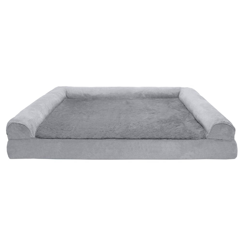 Furhaven Pet Products | Dog Bed Full Support Orthopedic Ultra Plush Sofa-Style Couch Bed for Dogs & Cats, Gray, Jumbo Plus Animals & Pet Supplies > Pet Supplies > Cat Supplies > Cat Beds FurHaven Pet   