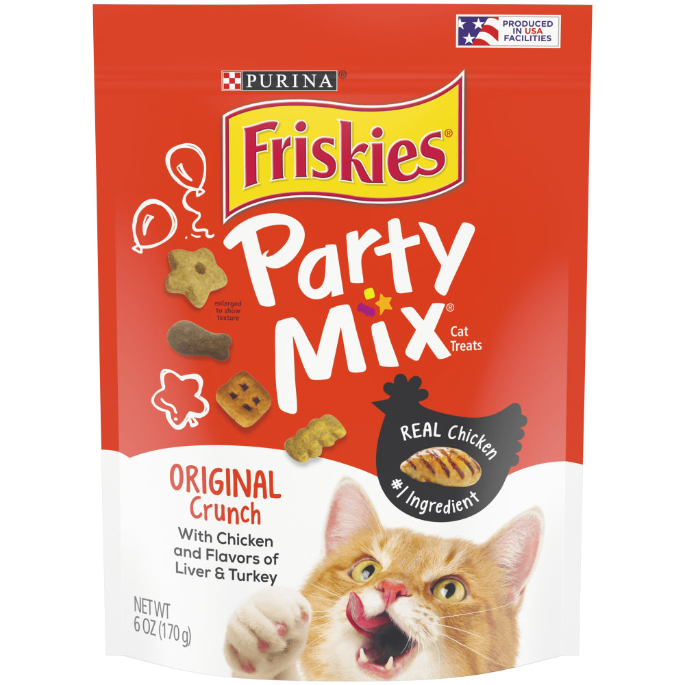 Friskies Cat Treats, Party Mix Original Crunch, 20 Oz. Canister