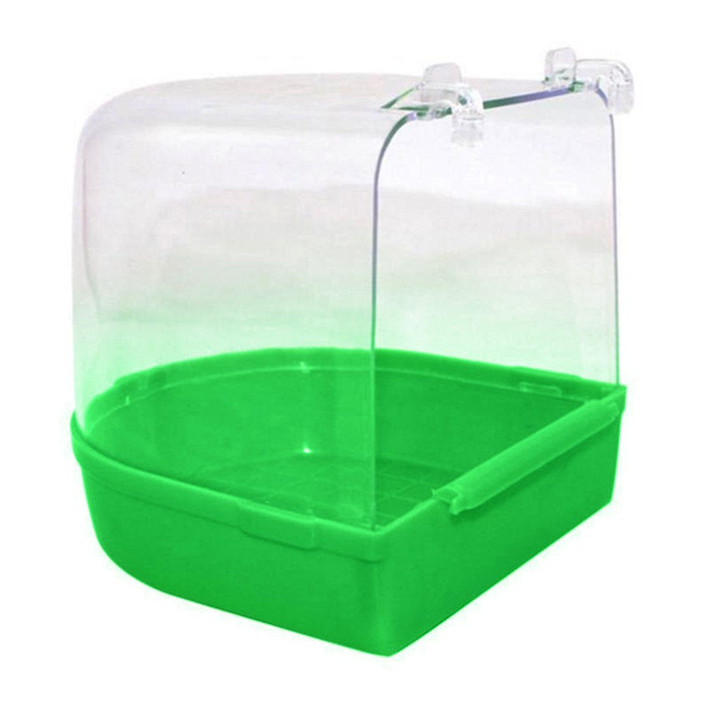 D-GROEE Bird Bath Box Bird Cage Accessory Supplies Bathing Parakeet Caged Bird Bathing Tub for Pet Small Birds Canary Parrot Parakeet Animals & Pet Supplies > Pet Supplies > Bird Supplies > Bird Cage Accessories D-GROEE   