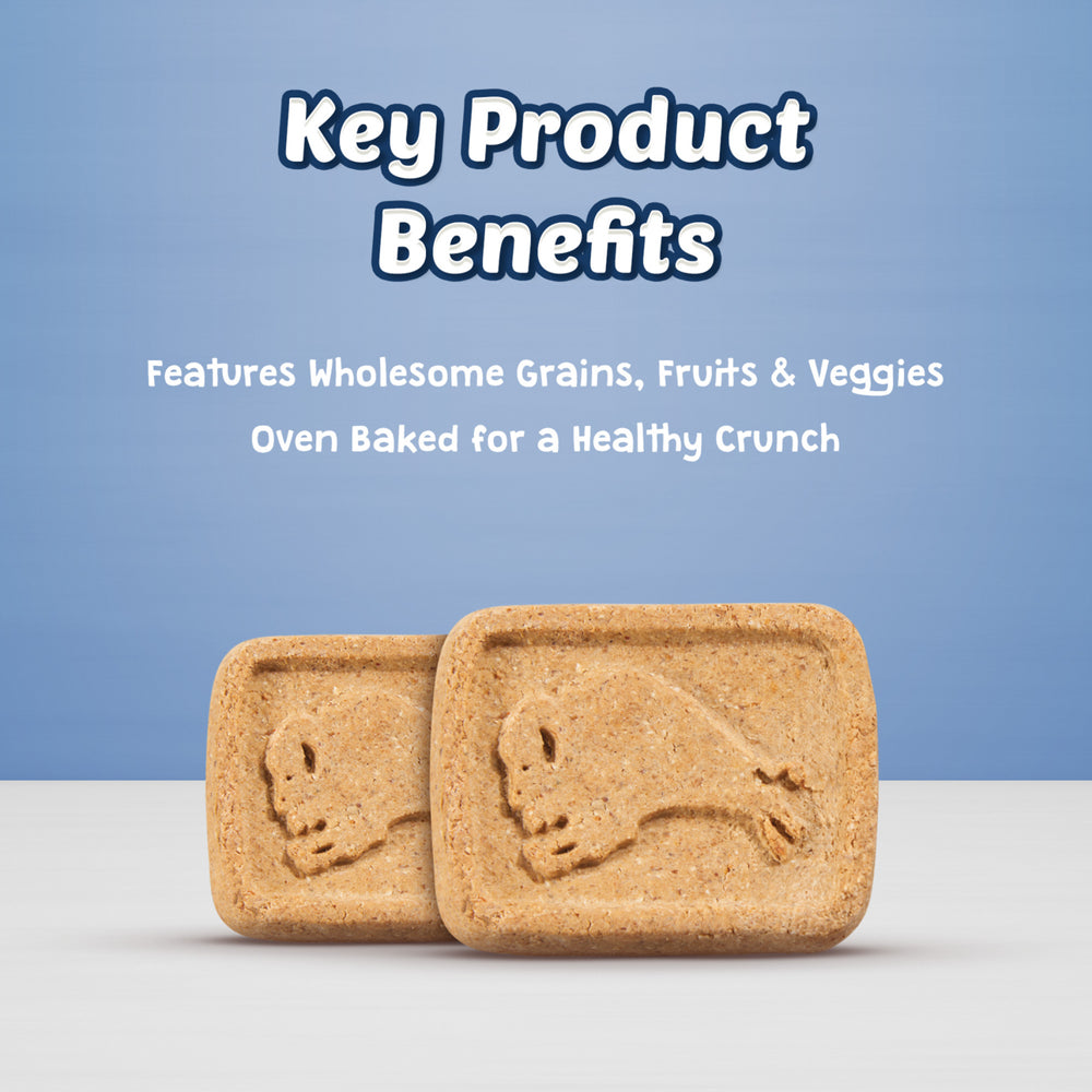 Blue Buffalo Health Bars Apple & Yogurt Flavor Crunchy Biscuit Treats for Dogs, Whole Grain, 16 Oz. Bag