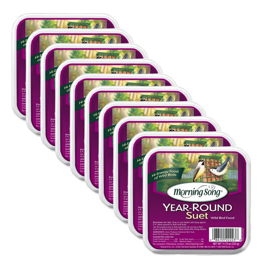 Morning Song Year round Suet - 10 Pack of 11.75 Ounces Each for Every Season of the Year Animals & Pet Supplies > Pet Supplies > Bird Supplies > Bird Food Morning Song   