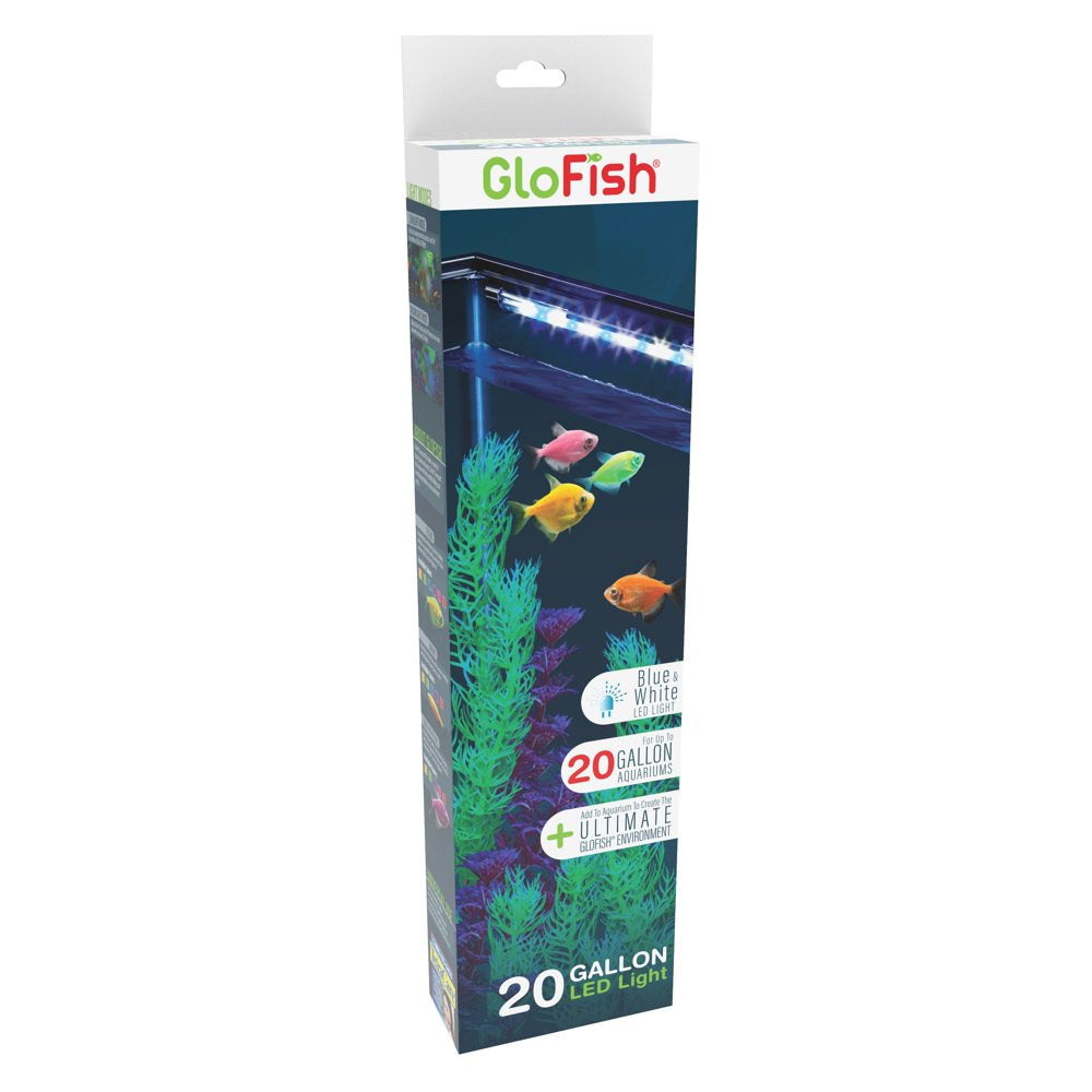 Glofish LED Light 10 Gallons, Blue and White LED Lights, for Aquariums up to 10 Gallons Animals & Pet Supplies > Pet Supplies > Fish Supplies > Aquarium Lighting Spectrum Brands, Pet, LLC 20 gal  