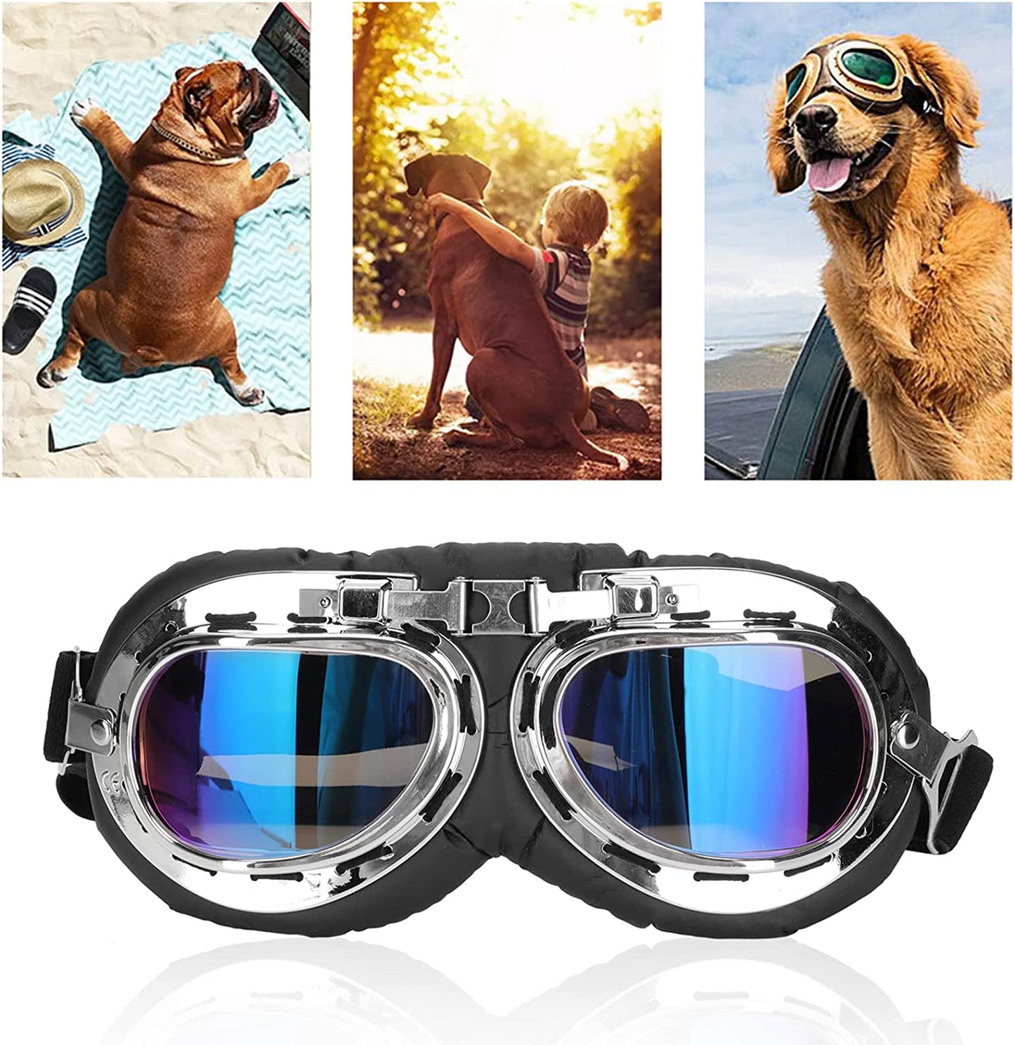 BALITY Dog Goggles, Dog Sunglasses Portable Attractive Extra Large Lens Impact Resistant for Outdoor(Five Colors) Animals & Pet Supplies > Pet Supplies > Dog Supplies > Dog Apparel BALITY   