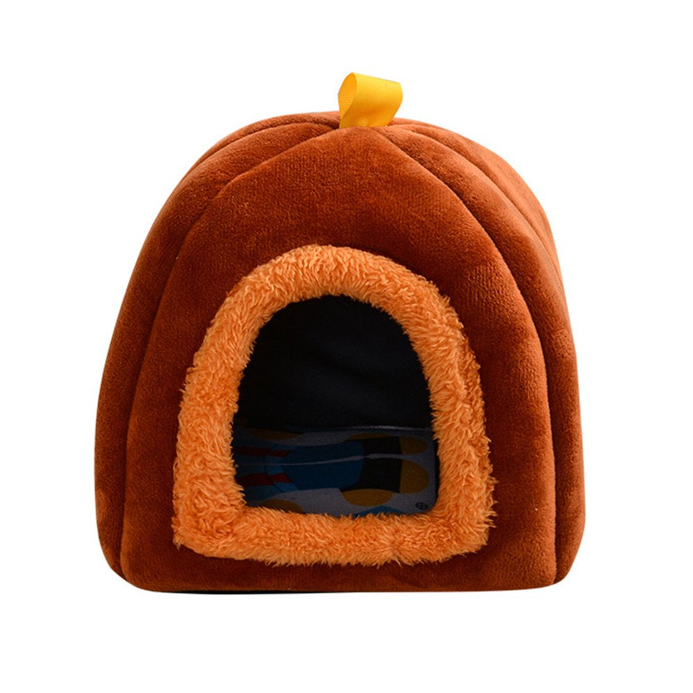 Benbor Hamster Nest with Handle Keep Warm Pet Bed Small Animal Cave Bed Winter House Pet Supplies Animals & Pet Supplies > Pet Supplies > Small Animal Supplies > Small Animal Bedding benbor Brown  