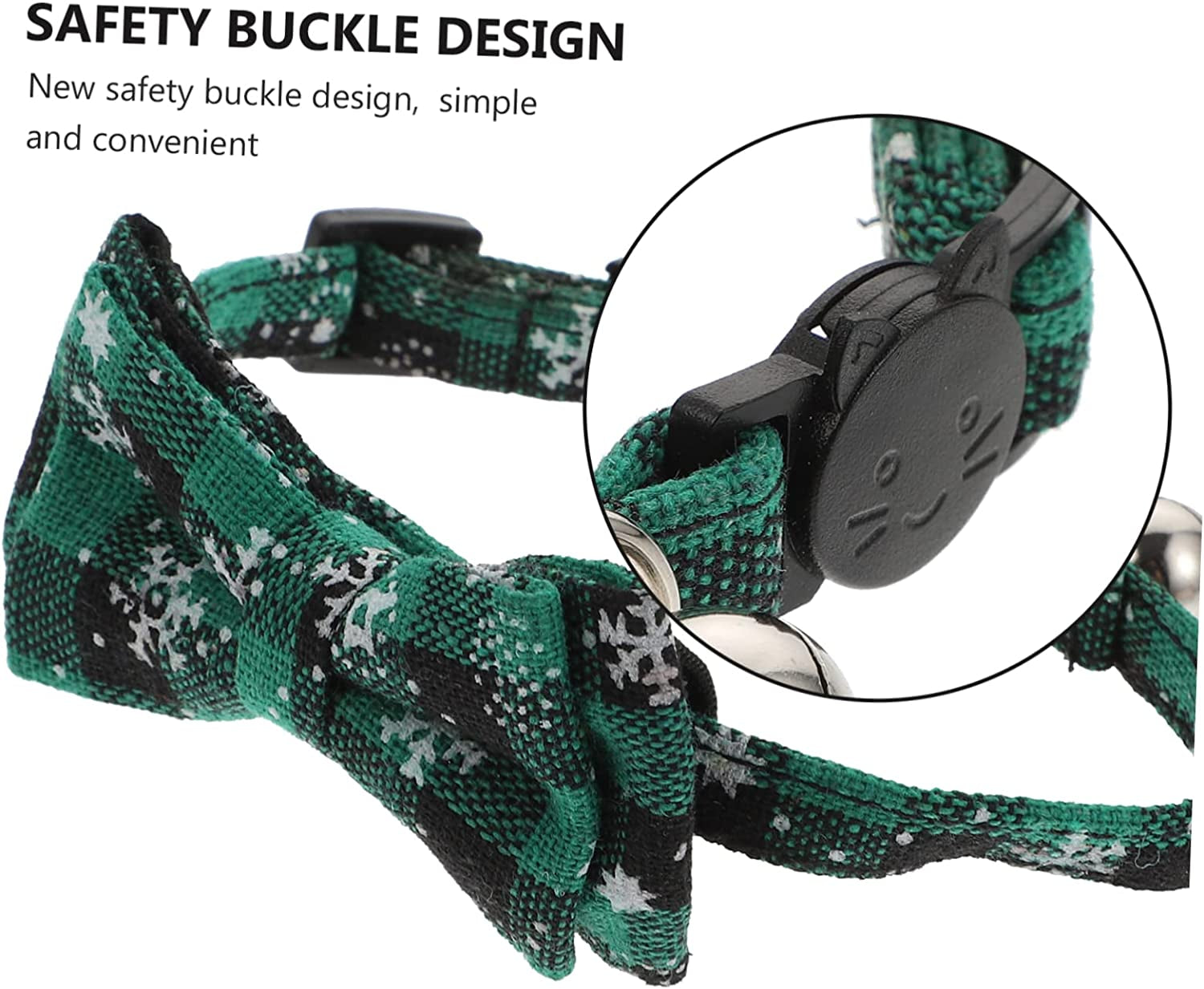 LIFKICH 1Pc Bow Costume Collars with Printing Tie Cosplay Design Green Classic Neck Xmas Cat Cute Collar Puppy Dog Accessories Bandana Neckband Decorative Festival Themed Christmas Belt Animals & Pet Supplies > Pet Supplies > Dog Supplies > Dog Apparel LIFKICH   