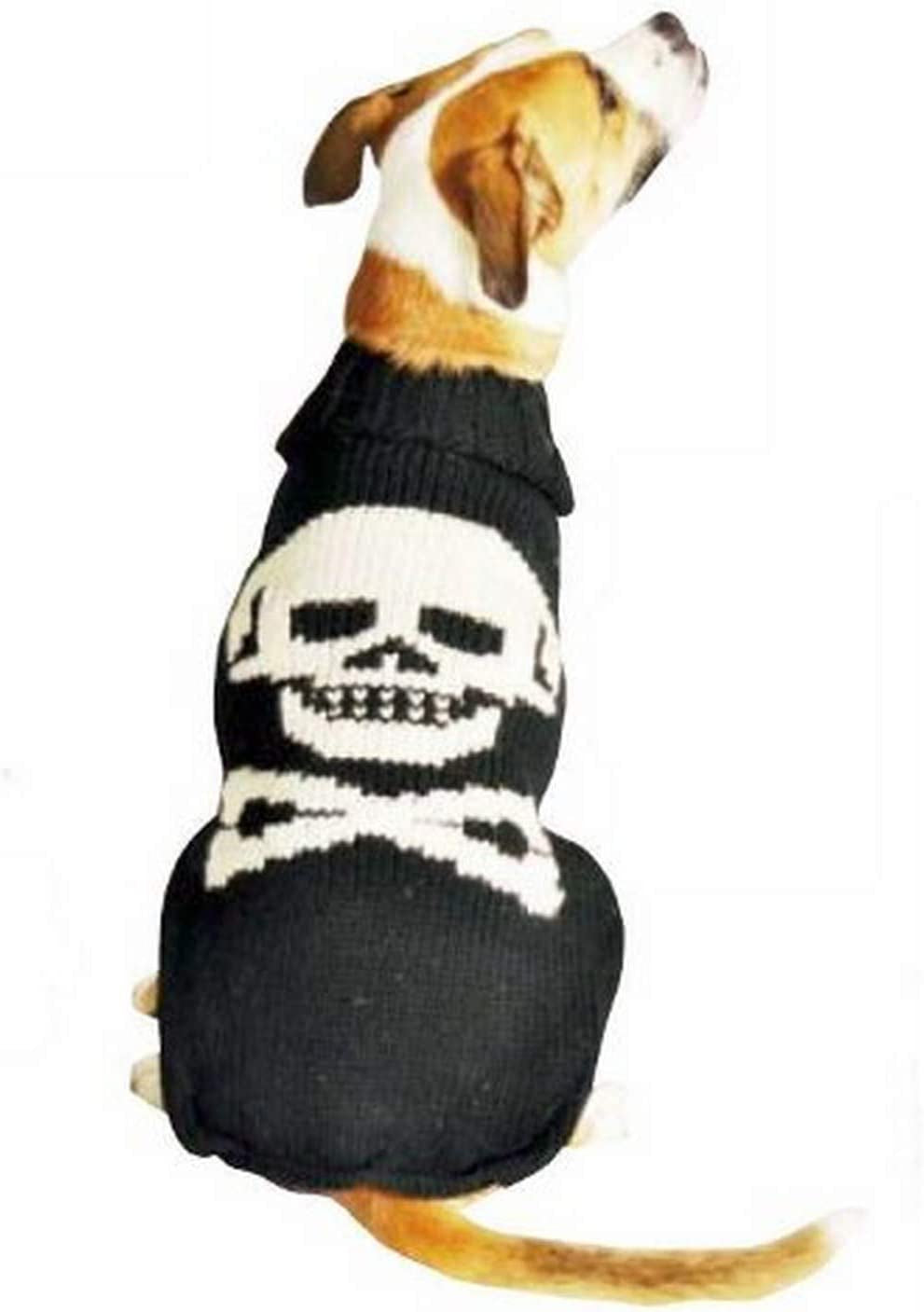 Chilly Dog Black Skull Dog Sweater, X-Large Animals & Pet Supplies > Pet Supplies > Dog Supplies > Dog Apparel Chilly Dog   