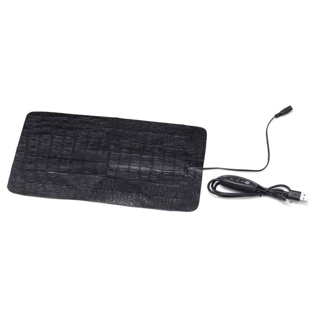 USB Reptile Leather Heating Pad, Bending Resistant Constant Temperature Heating Pad for Reptiles Tortoise Snakes Lizard Gecko Hermit Crab Turtle Amphibians  YIYING   