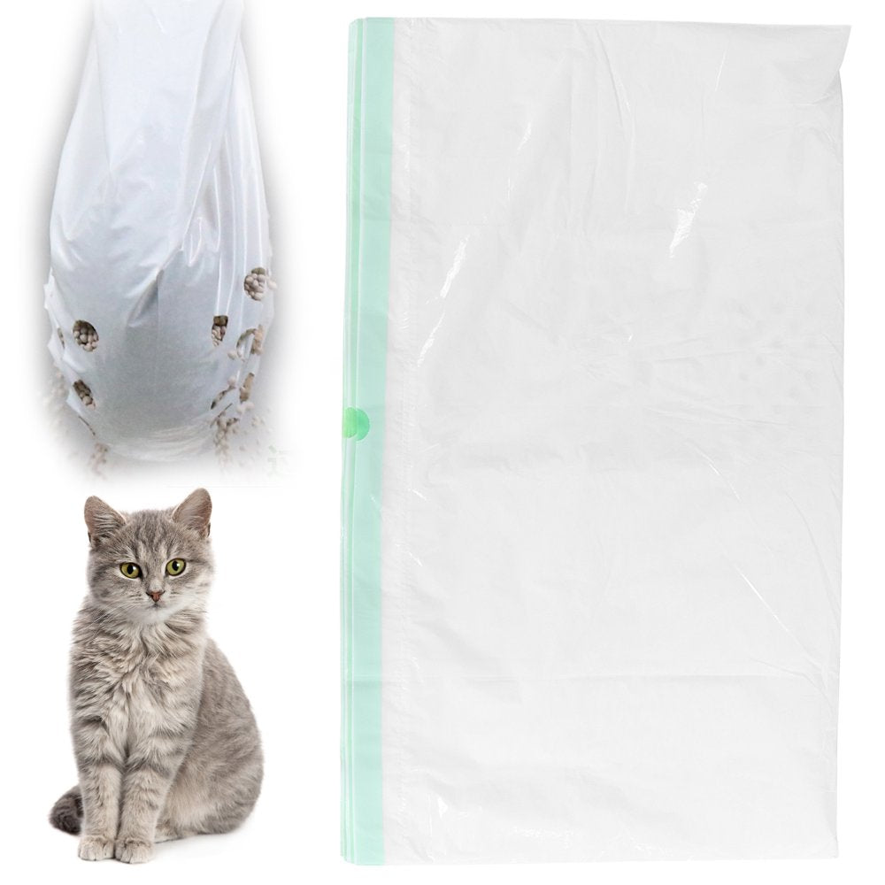 Litter Box Liners, Convenient Garbage Bag Waster with Drawstring Handle Leaking Hole for Change Cat Litter L Animals & Pet Supplies > Pet Supplies > Cat Supplies > Cat Litter Box Liners Higoodz   