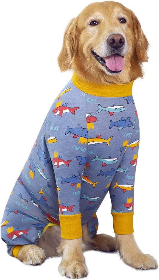 Dog Recovery Suit after Surgery Female Male, Soft Long Sleeve Dog Neuter Shirt Cone Alternatives, Prevent Licking Dog Surgical Onesies for Large Medium Dog Shedding Suit(Shark 3XL) Animals & Pet Supplies > Pet Supplies > Dog Supplies > Dog Apparel Yeapeeto Grey Shark 3XL 