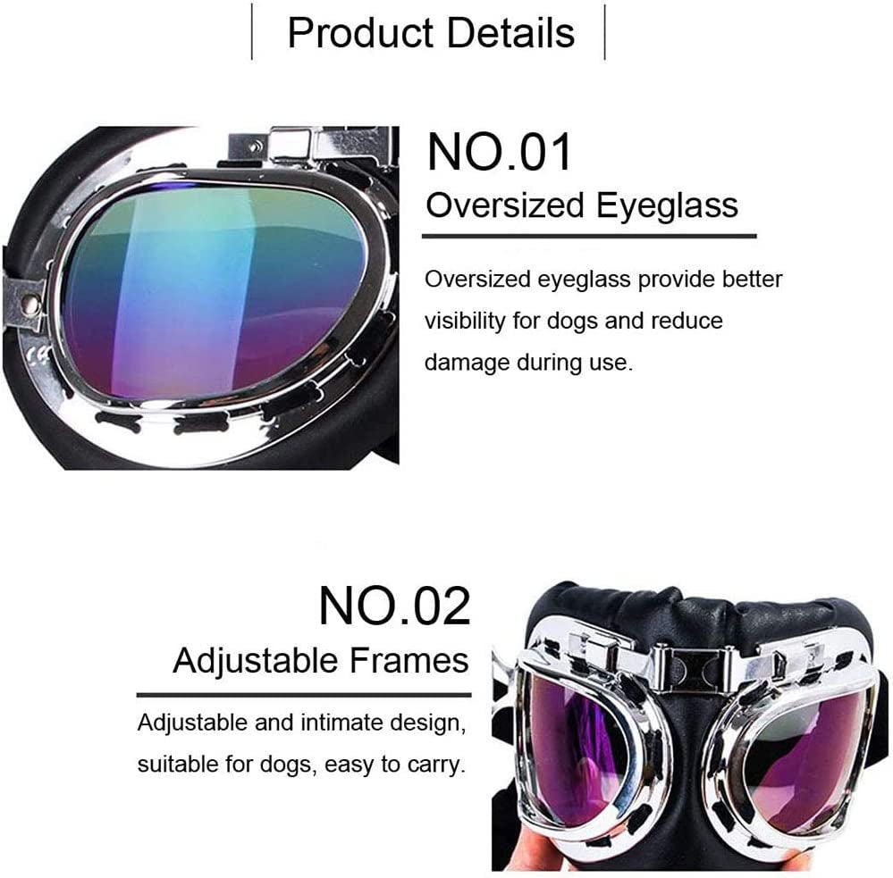 SEIS Dog Windproof Glasses Large Dog Sunglasses Pet Folding Winter Windproof Sunglasses Sled Dog Goggles (Colorful) Animals & Pet Supplies > Pet Supplies > Dog Supplies > Dog Apparel Yu-Xiang   