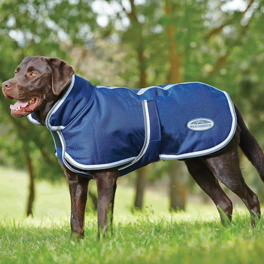 Weatherbeeta Comfitec Parka 1200D Deluxe Dog Coat - Navy/Grey/White - 12" Animals & Pet Supplies > Pet Supplies > Dog Supplies > Dog Apparel Weatherbeeta USA Inc. Navy/Grey/White 12" 