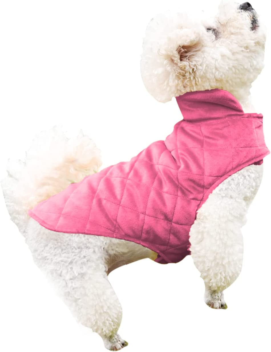 Cnarery Dog Fleece Vest, Puppy Dog Turtleneck Winter Sweaters Coat Dog Clothes Pet Dog Cold Weather Coats Snow Jacket Vest for Small Medium Dogs(Fuchsia) Animals & Pet Supplies > Pet Supplies > Dog Supplies > Dog Apparel Cnarery   